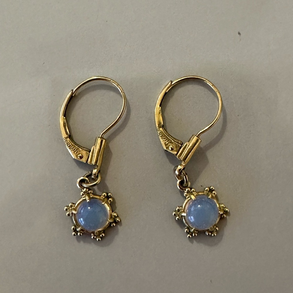 Gold Starburst Dangle Earrings